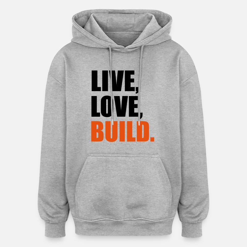 Construction - Oversized Unisex Hoodie - heather grey