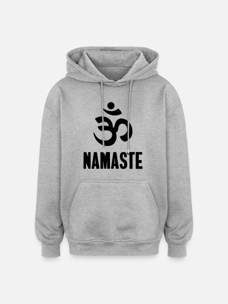 Namaste Symbol - Oversized Unisex Hoodie - heather grey