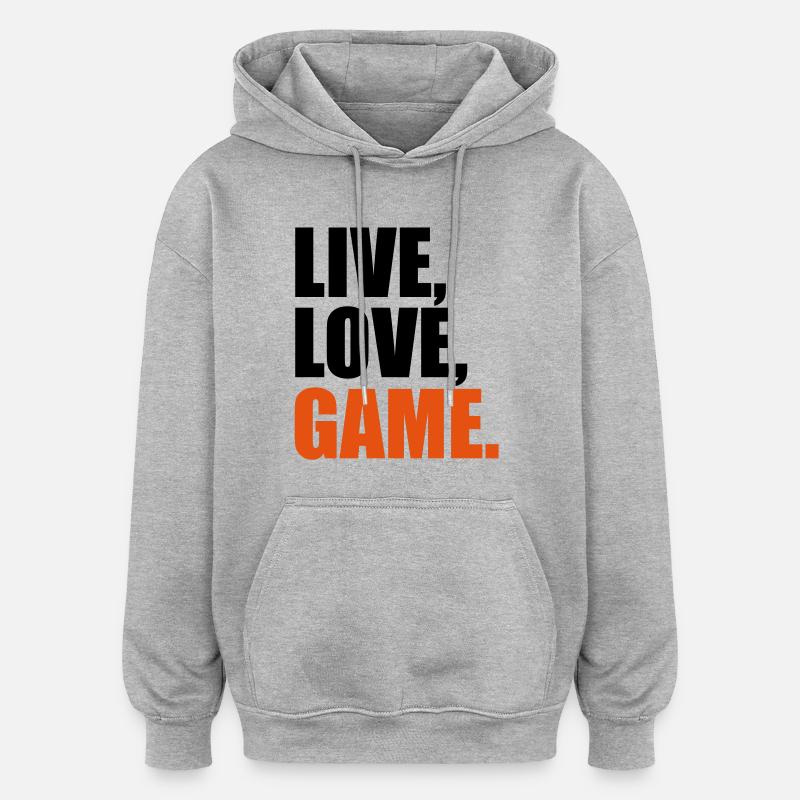 game - Sweat à capuche oversize unisexe - gris chiné