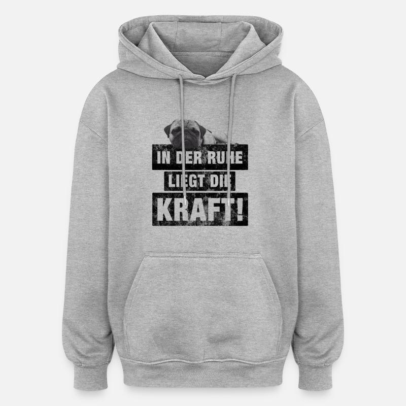 Reste Roquet - Sweat à capuche oversize unisexe - gris chiné