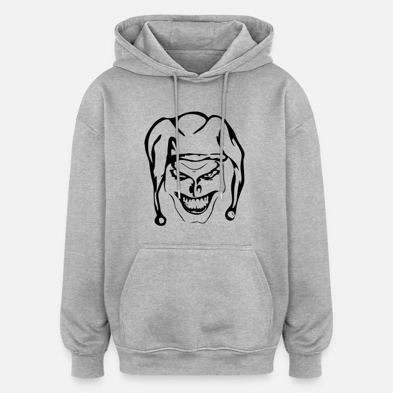 joker - Sweat à capuche oversize unisexe - gris chiné