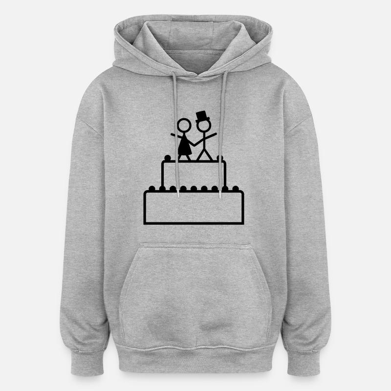 wedding cake - Oversized Unisex Hoodie - heather grey