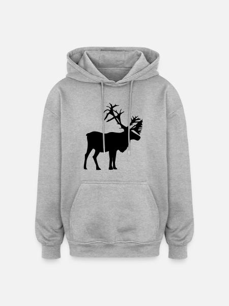 Karibus - Oversized Unisex Hoodie - Grau meliert