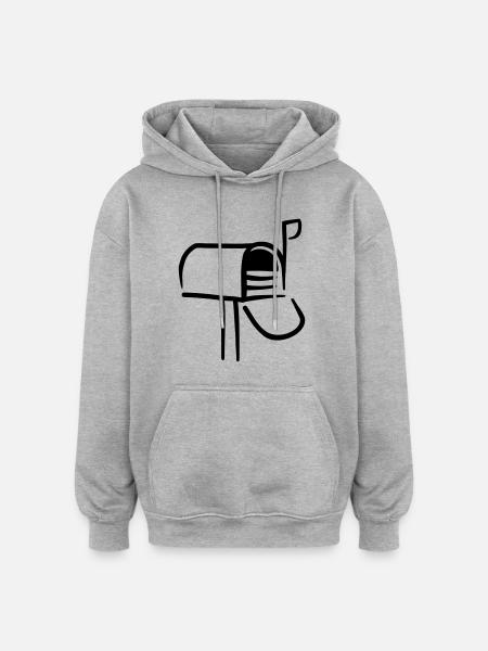 Mail box - Oversized Unisex Hoodie - heather grey