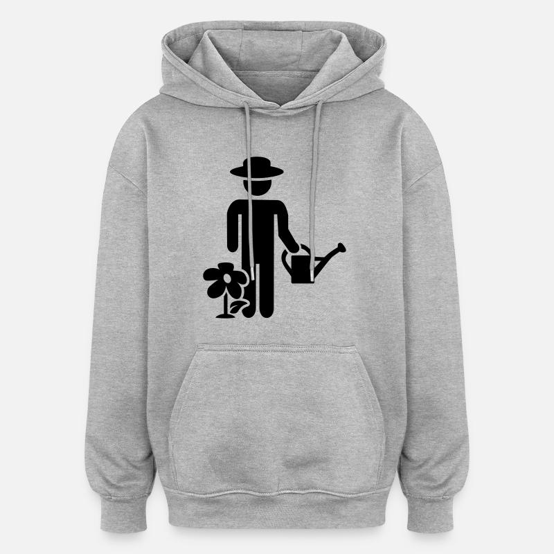 Gärtner - Oversized Unisex Hoodie - Grau meliert