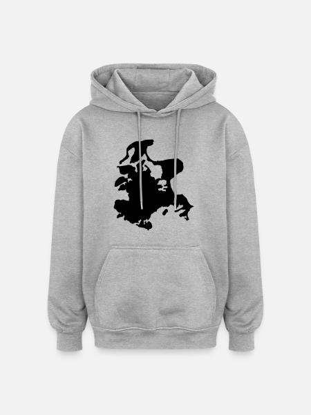 Rügen - Oversized Unisex Hoodie - Grau meliert