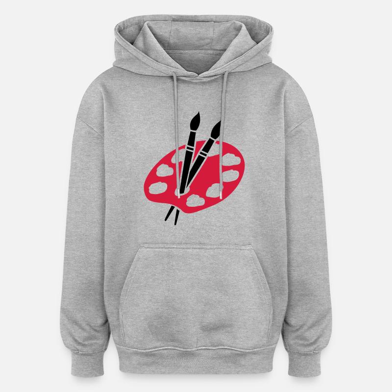 Painter - Oversized Unisex Hoodie - heather grey
