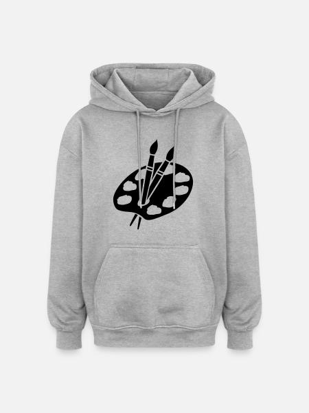 Painter - Oversized Unisex Hoodie - heather grey