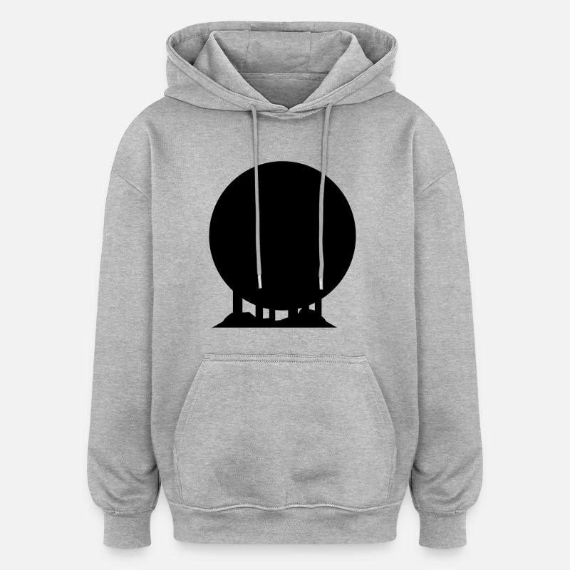 japan_gate_02 - Sweat à capuche oversize unisexe - gris chiné