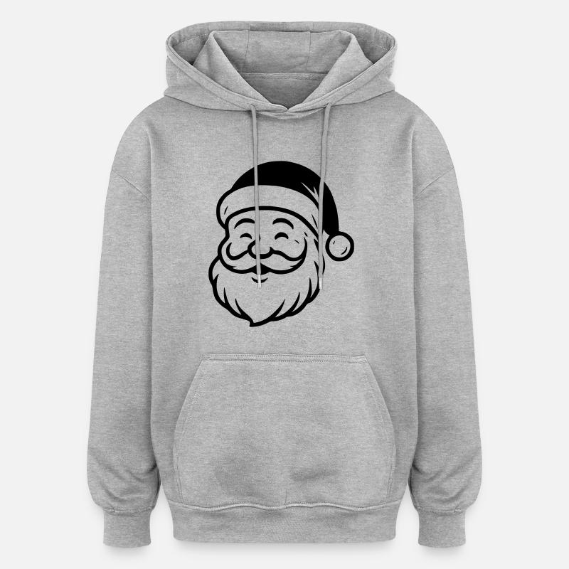 Père Noel - Sweat à capuche oversize unisexe - gris chiné