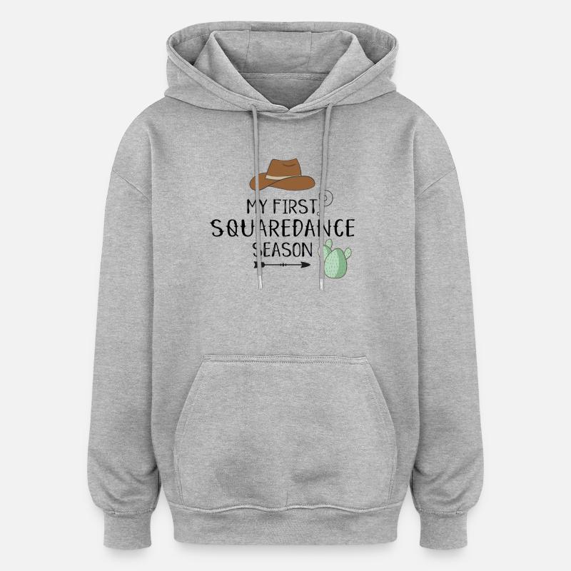 square Dance - Sweat à capuche oversize unisexe - gris chiné