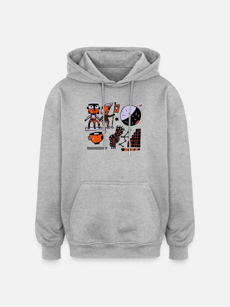 Parallel Universe TK02 I t-shirt - Sweat à capuche oversize unisexe - gris chiné