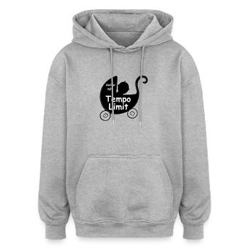 Tempolimit Verkehr Baby Familie Klima Sicherheit - Oversized Unisex Hoodie - Grau meliert - Vorne - Noah (186cm)