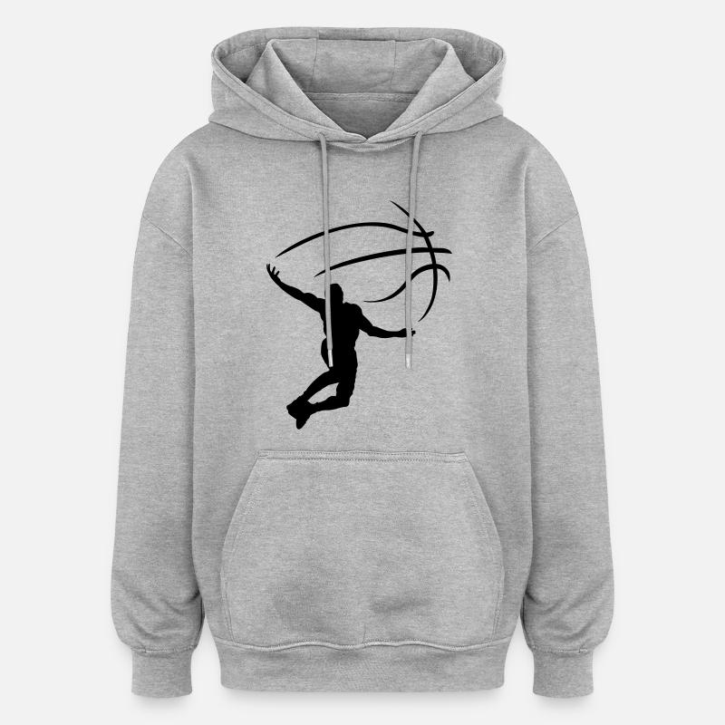 Sport - Felpa con cappuccio unisex oversize - grigio melange