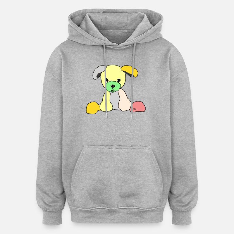Bande dessinée pour chiens - Sweat à capuche oversize unisexe - gris chiné