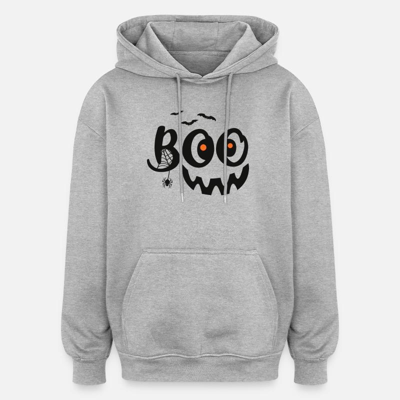 Hou - Sweat à capuche oversize unisexe - gris chiné