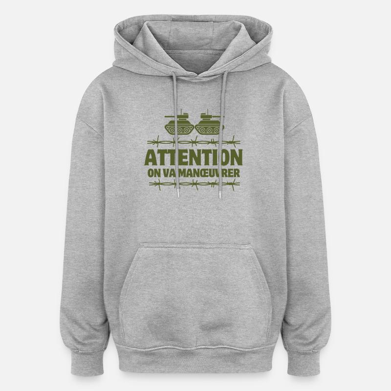septième compagnie, Tassin, 7ème compagnie - Sweat à capuche oversize unisexe - gris chiné