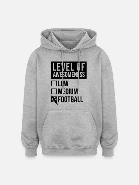 Football Football Football - Oversized Unisex Hoodie - heather grey