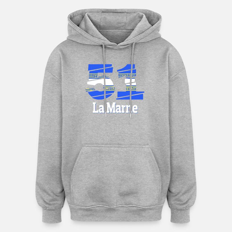 51 - Sweat à capuche oversize unisexe - gris chiné