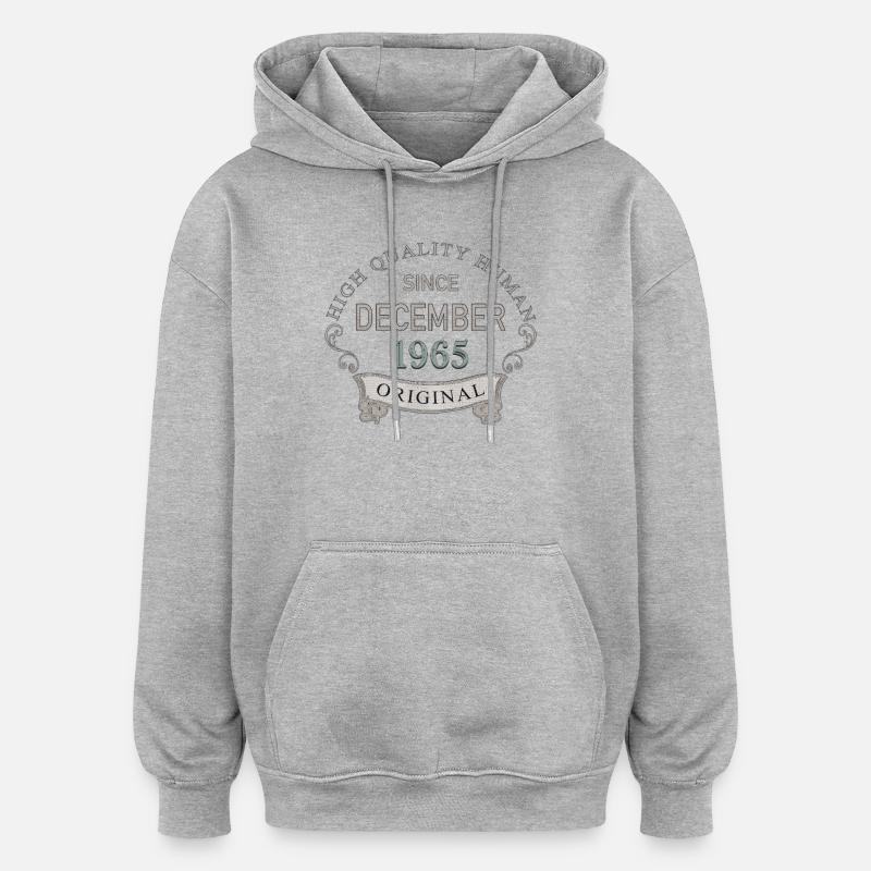Since_December_1965 - Sweat à capuche oversize unisexe - gris chiné