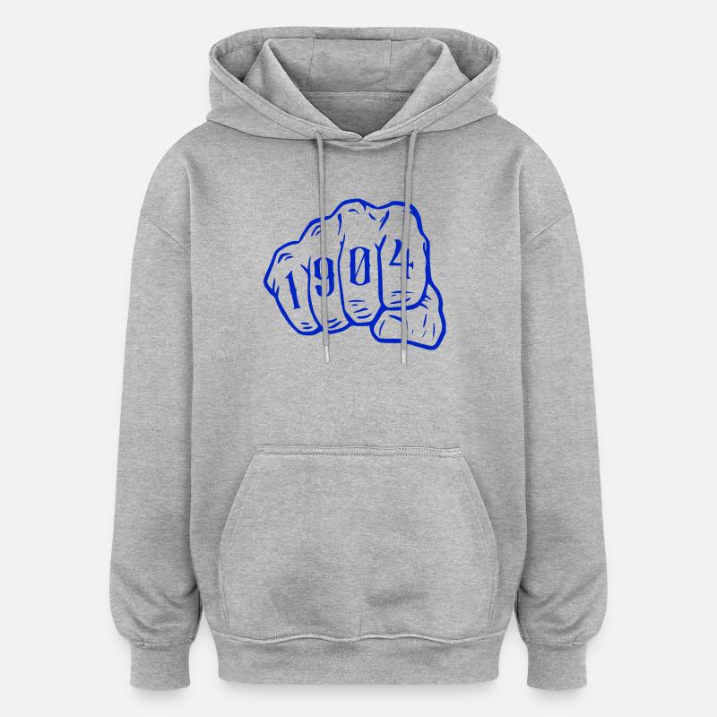 Ruhrpott Echte Gelsenkirchener seit 1904  - Oversized Unisex Hoodie - Grau meliert