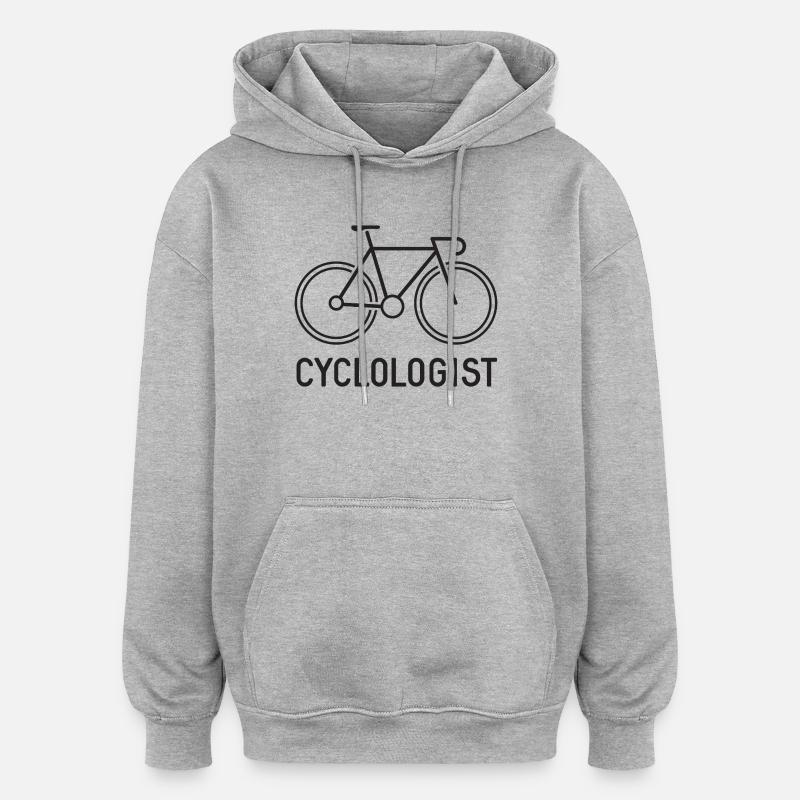 cyclologue - Sweat à capuche oversize unisexe - gris chiné