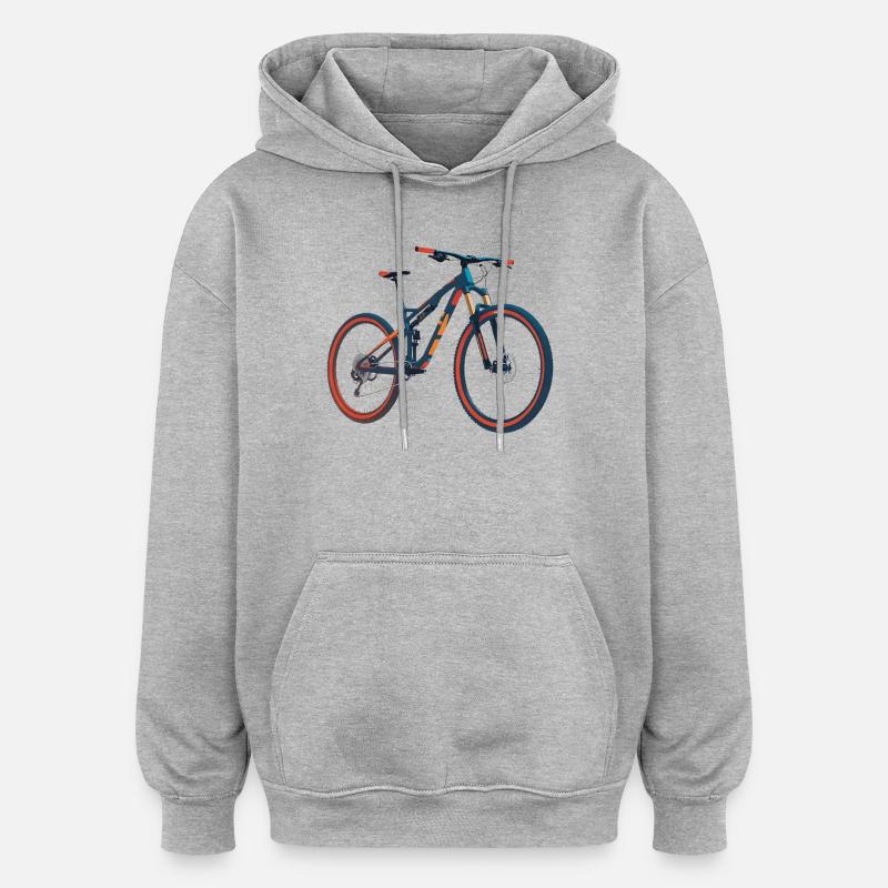 VTT entièrement - Sweat à capuche oversize unisexe - gris chiné