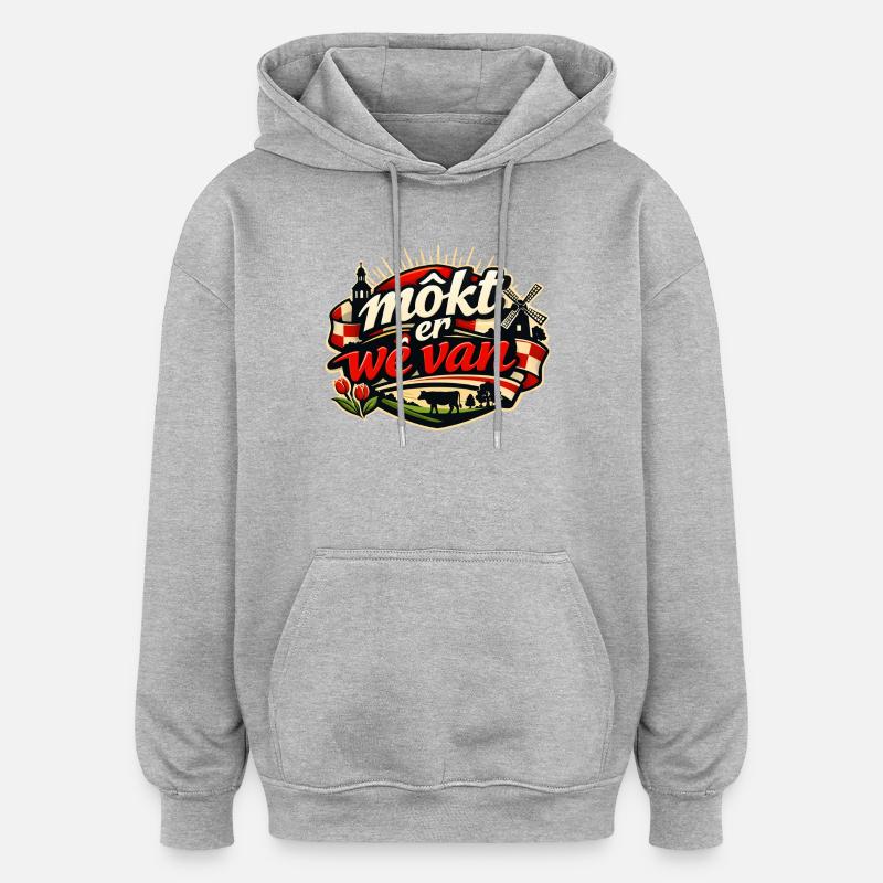 Muss da sein, Brabant-Logo - Oversized Unisex Hoodie - Grau meliert