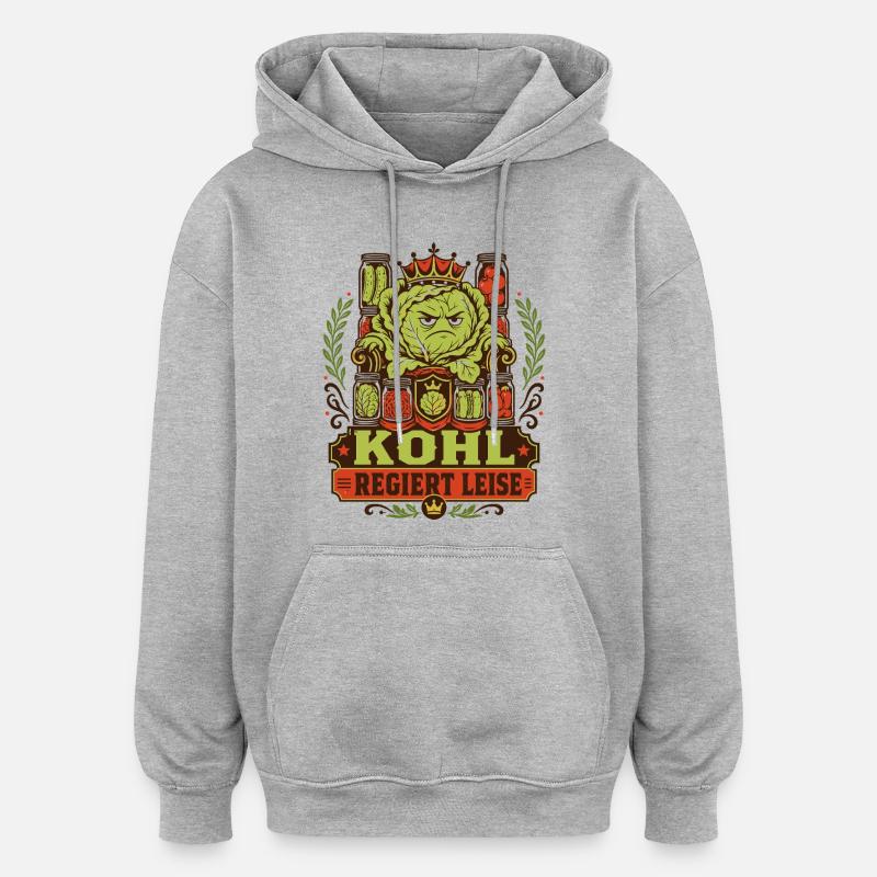 Kohl rules quietly - Oversized Unisex Hoodie - heather grey
