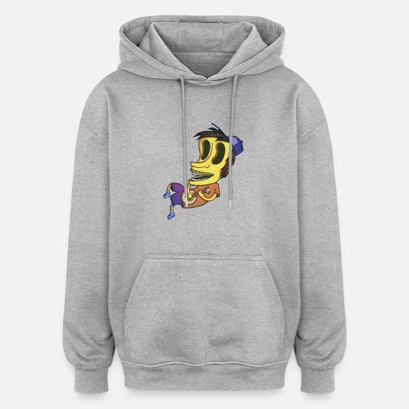 Floating guy - Sweat à capuche oversize unisexe - gris chiné