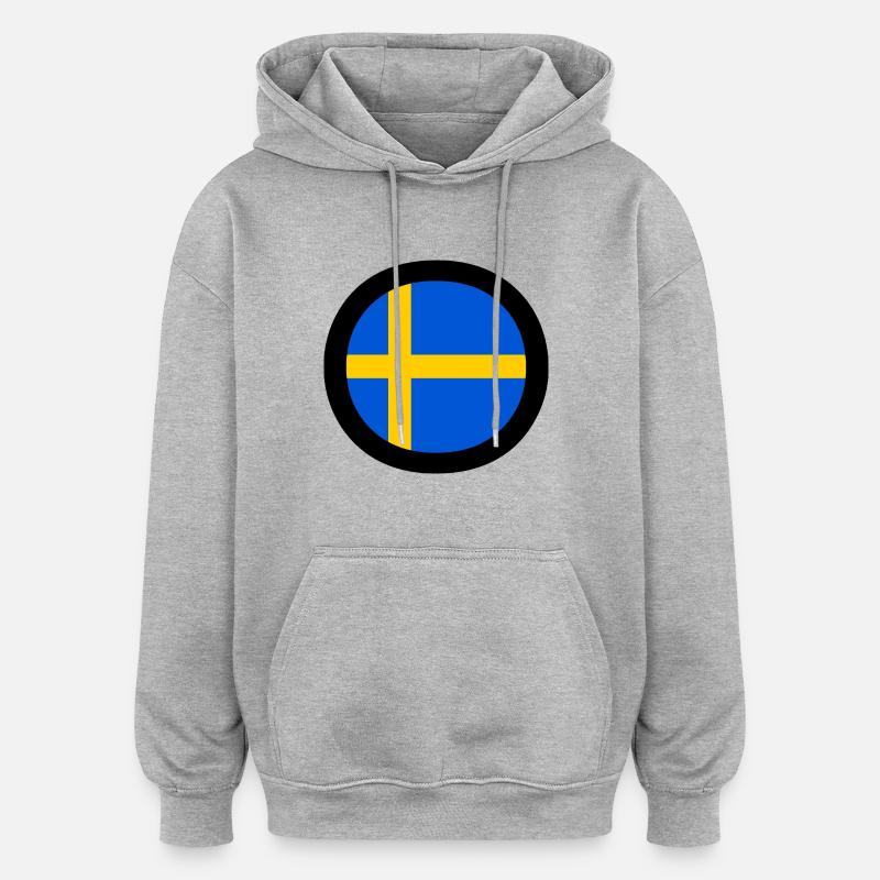 Drapeau suède - Sweat à capuche oversize unisexe - gris chiné