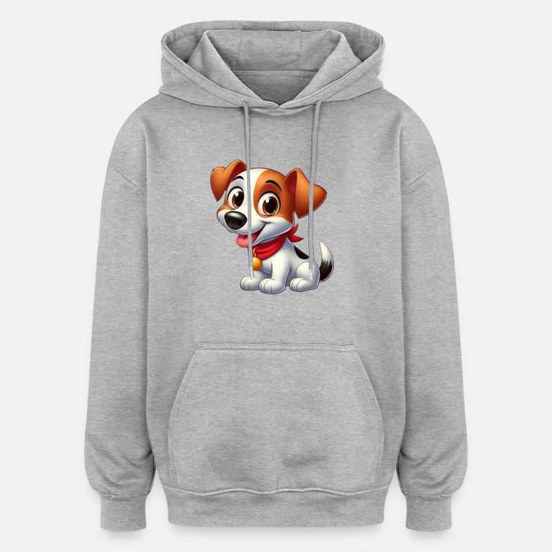 Foxterrier 6 - Oversized Unisex Hoodie - Grau meliert