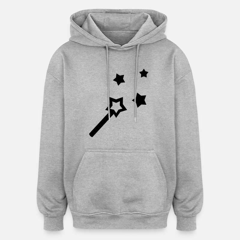 Wand - ligne - Sweat à capuche oversize unisexe - gris chiné