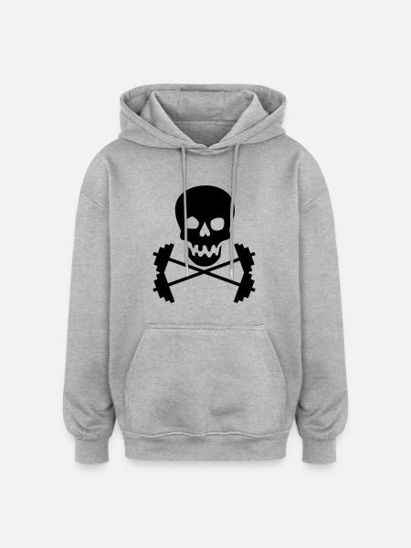 body building - Oversized Unisex Hoodie - heather grey
