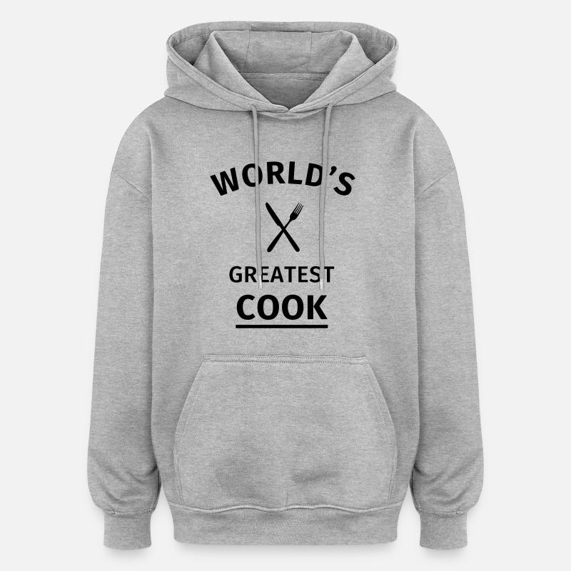 World's Greatest Cook - Sweat à capuche oversize unisexe - gris chiné