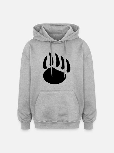 baerentatze - Oversized Unisex Hoodie - Grau meliert