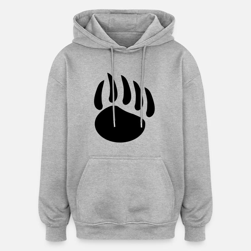 baerentatze - Oversized Unisex Hoodie - Grau meliert