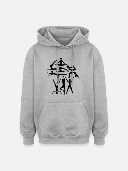 gymnastics - Oversized Unisex Hoodie - heather grey