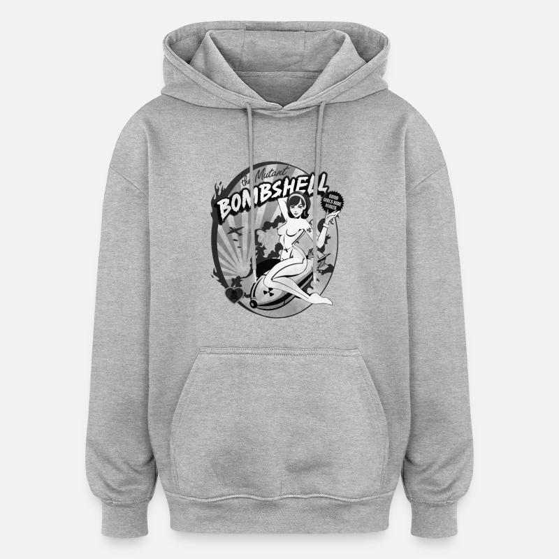 la bombe mutant - Sweat à capuche oversize unisexe - gris chiné