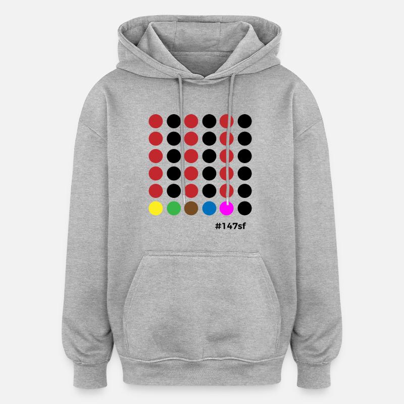 Snooker # 147sf - Sweat à capuche oversize unisexe - gris chiné
