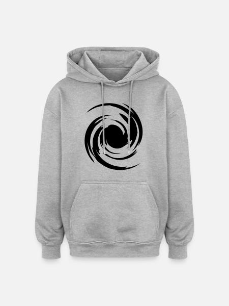 big_swirl - Oversized Unisex Hoodie - heather grey