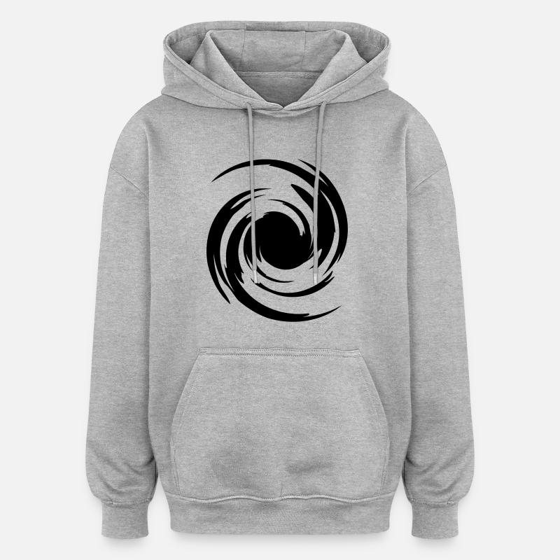 big_swirl - Sweat à capuche oversize unisexe - gris chiné