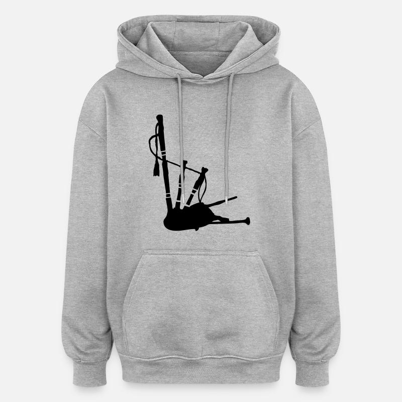 dudelsack_t1 - Sweat à capuche oversize unisexe - gris chiné