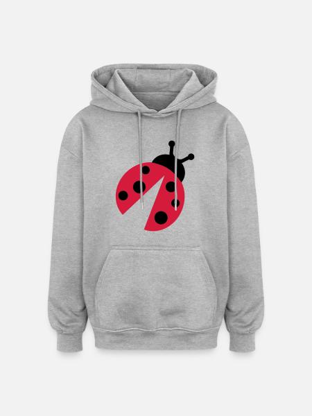 Ladybug - Oversized Unisex Hoodie - heather grey
