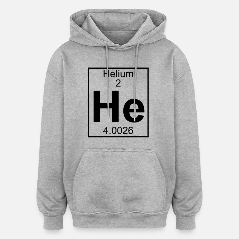 Helium (He) (element 2) - Oversized Unisex Hoodie - heather grey