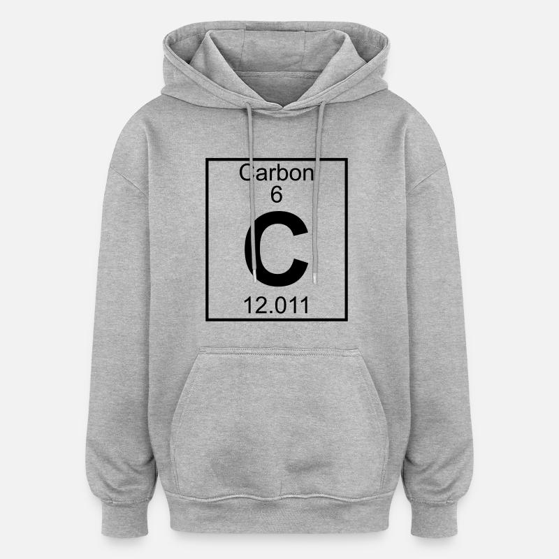 Carbon (C) (element 6) - Oversized Unisex Hoodie - heather grey