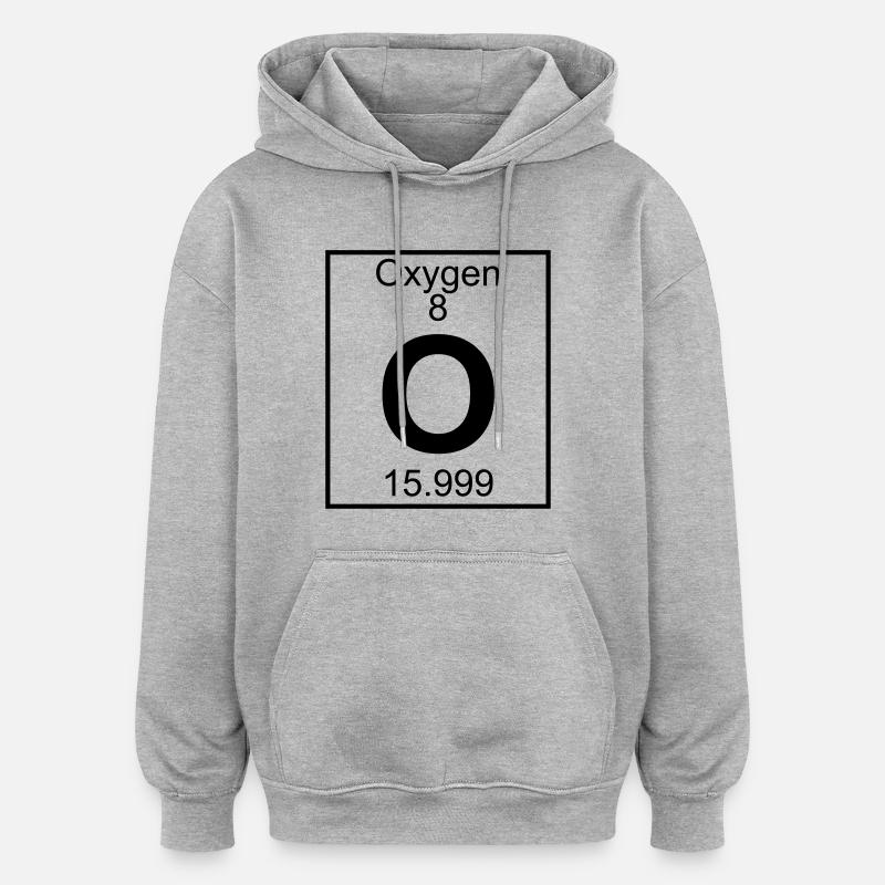 Oxygen (O) (element 8) - Oversized Unisex Hoodie - heather grey
