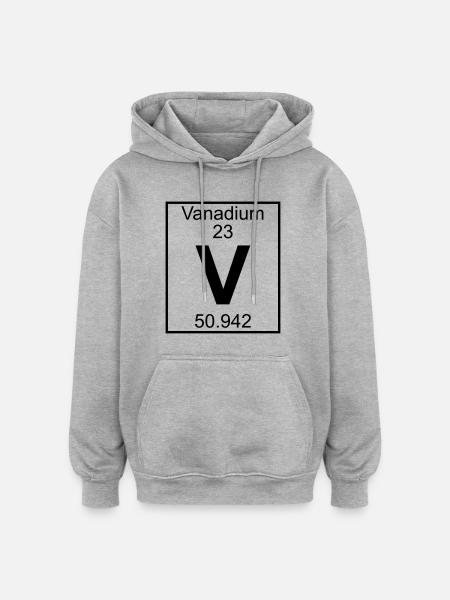 Vanadium (V) (element 23) - Oversized Unisex Hoodie - heather grey