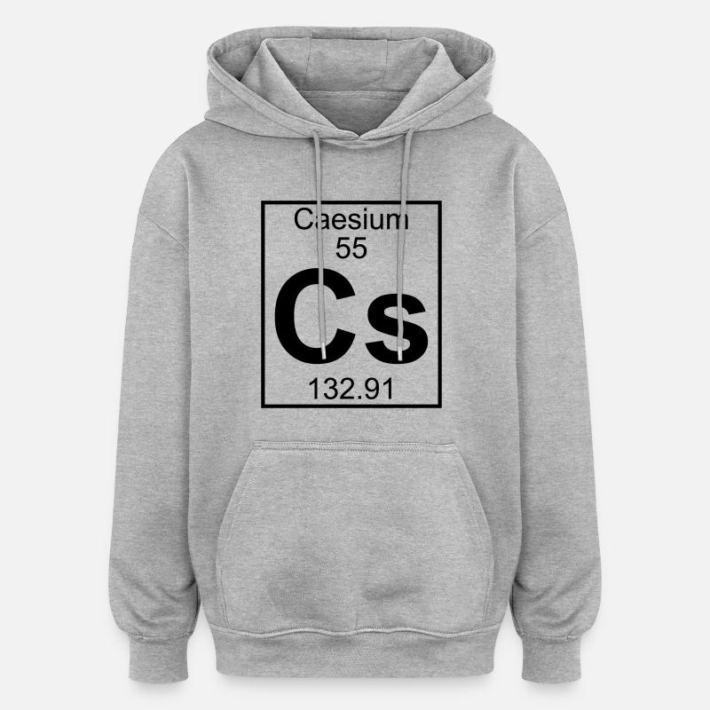 Caesium (Cs) (element 55) - Oversized Unisex Hoodie - heather grey