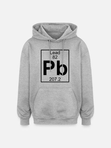 Lead (Pb) (element 82) - Oversized Unisex Hoodie - heather grey